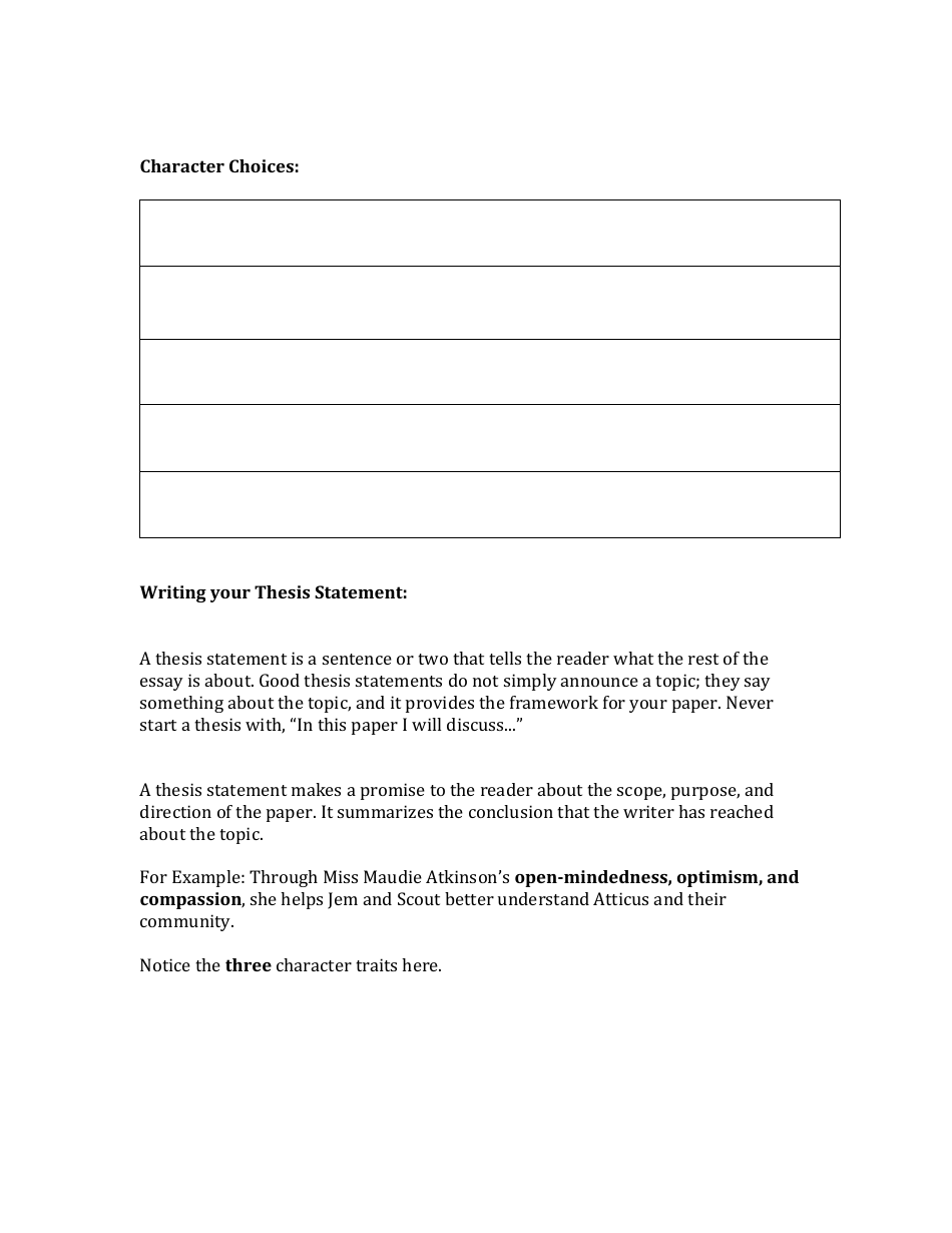 Character Analysis Essay Template Download Printable Pdf Templateroller