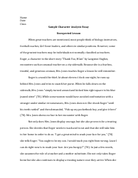 Character Analysis Essay Template, Page 5