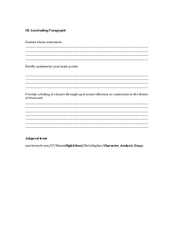 Character Analysis Essay Template, Page 8