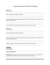Argumentative Essay Outline Template - Four Points, Page 2