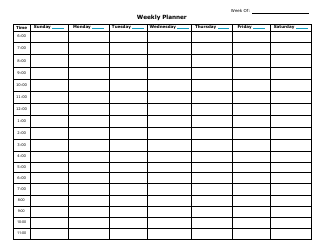 Document preview: Weekly Planner Template - Michigan Technological University