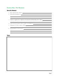Blank Business Plan Template, Page 3