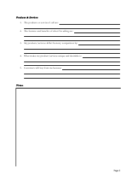 Blank Business Plan Template, Page 4