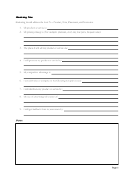 Blank Business Plan Template, Page 6
