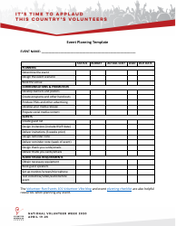 Document preview: Volunteer Event Planning Template