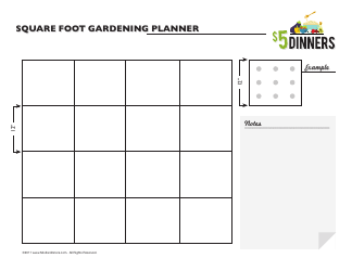 Document preview: Square Foot Gardening Planner