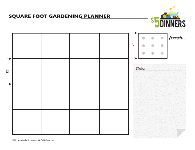 Square Foot Gardening Planner