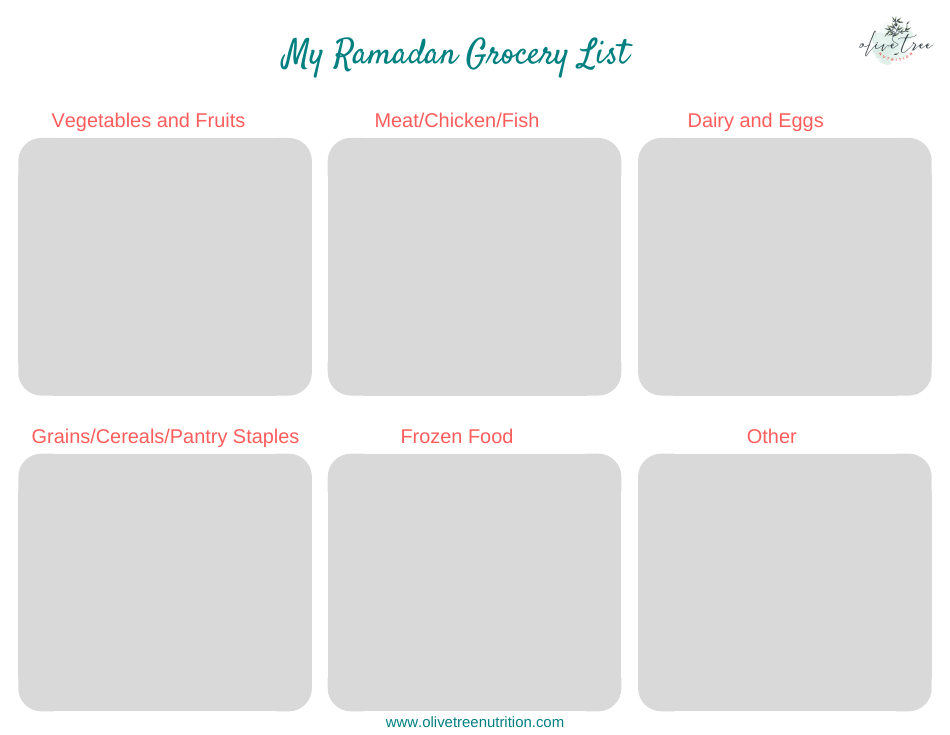 Ramadan Meal Planning Toolkit, Page 4