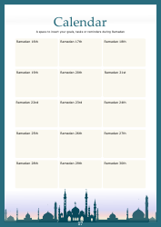 Ramadan Planner Template, Page 18