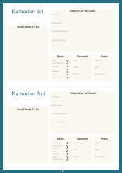 Ramadan Planner Template, Page 19