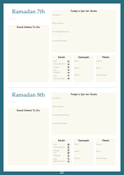 Ramadan Planner Template, Page 22