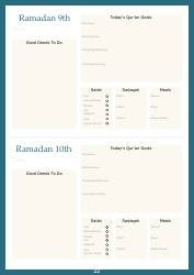 Ramadan Planner Template, Page 23