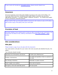 Event Management Plan Template and Guidance Notes - Borough of Enfield, Greater London, United Kingdom, Page 13