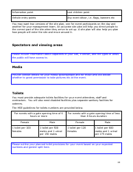 Event Management Plan Template and Guidance Notes - Borough of Enfield, Greater London, United Kingdom, Page 14