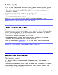Event Management Plan Template and Guidance Notes - Borough of Enfield, Greater London, United Kingdom, Page 15