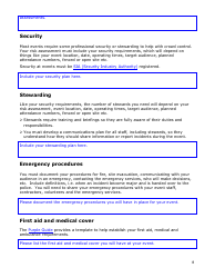 Event Management Plan Template and Guidance Notes - Borough of Enfield, Greater London, United Kingdom, Page 8
