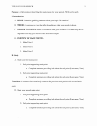 Speech Outline Template - California State University, Page 2