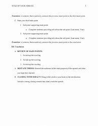 Speech Outline Template - California State University, Page 3