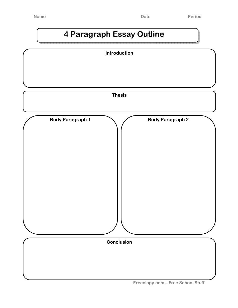 outline for 4 paragraph essay