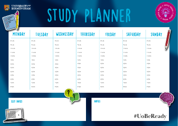 Document preview: Study Planner Template
