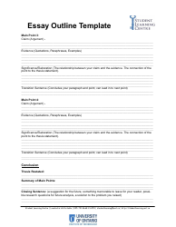 Essay Outline Template - Student Learning Centre, Page 2