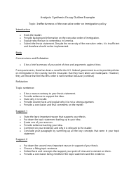 Document preview: Analysis Synthesis Essay Outline Example