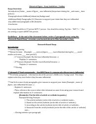 Historical Figure Essay Outline