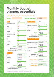 University Budget Planner, Page 8