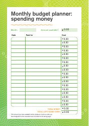 University Budget Planner, Page 9