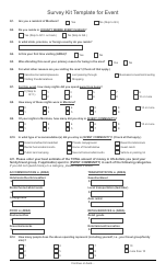 Document preview: Event Survey Kit Template - Questionnaire