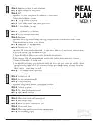 Document preview: 12 Week Meal Plan