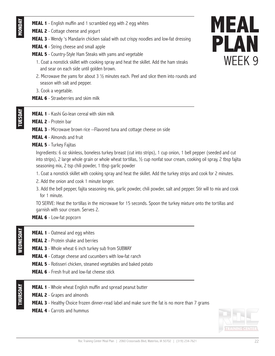 12 Week Meal Plan Download Printable PDF | Templateroller