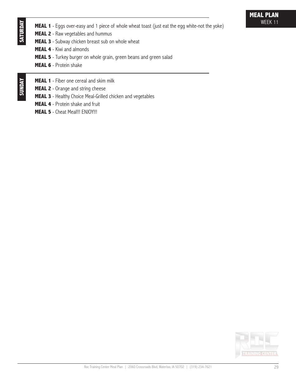 12 Week Meal Plan, Page 29