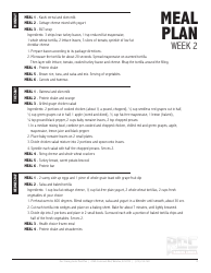 12 Week Meal Plan, Page 4