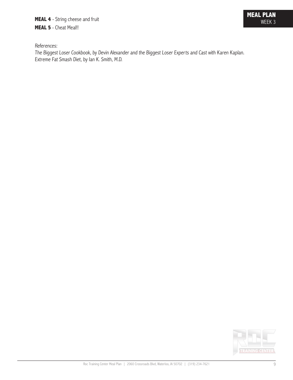 12 Week Meal Plan, Page 9