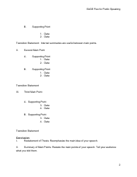 Sage Flex for Public Speaking Speech Outline Template, Page 2