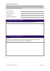 Site Visit Session Plan Template - New South Wales, Australia, Page 7
