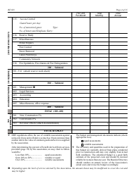 Form RE623 Budget Worksheet - California, Page 4