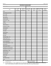 Form RE623 Budget Worksheet - California, Page 5