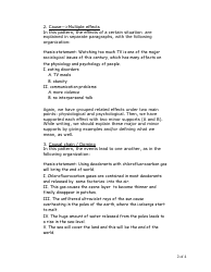 Cause and Effect Essay Outline Sample, Page 2