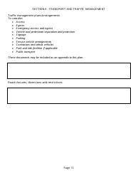 Event Management Plan Template, Page 13