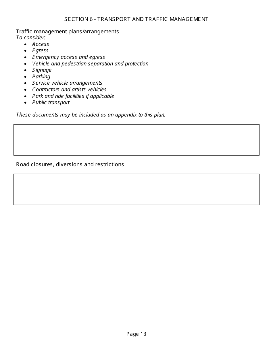 Event Management Plan Template, Page 13