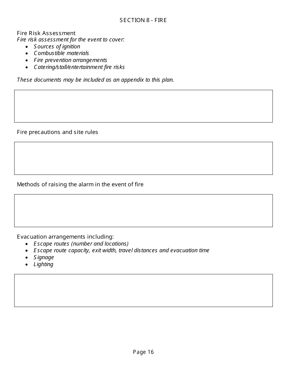 Event Management Plan Template, Page 16