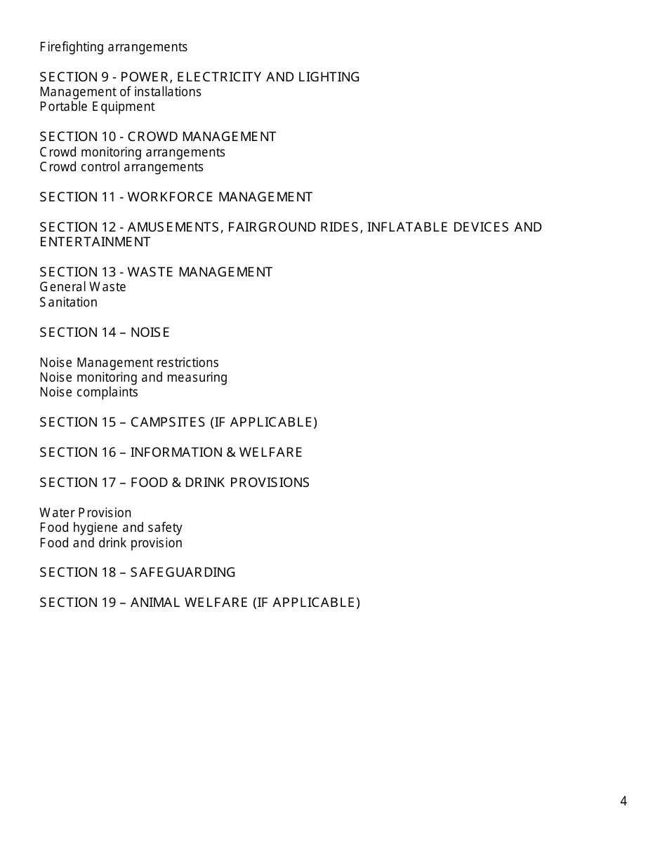 Event Management Plan Template, Page 4
