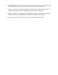 Partner Introduction Speech Outline Template, Page 2