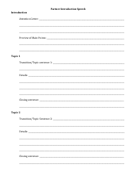 Partner Introduction Speech Outline Template, Page 3