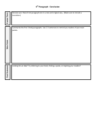 Graphic Organizer for the Argument Essay, Page 4