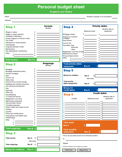 Personal Budget Sheet – A Comprehensive Tool for Managing Your Finances<imgbr/>