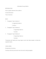 Document preview: Informative Essay Outline - Three Points