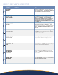 Event Logistics Checklist, Page 2